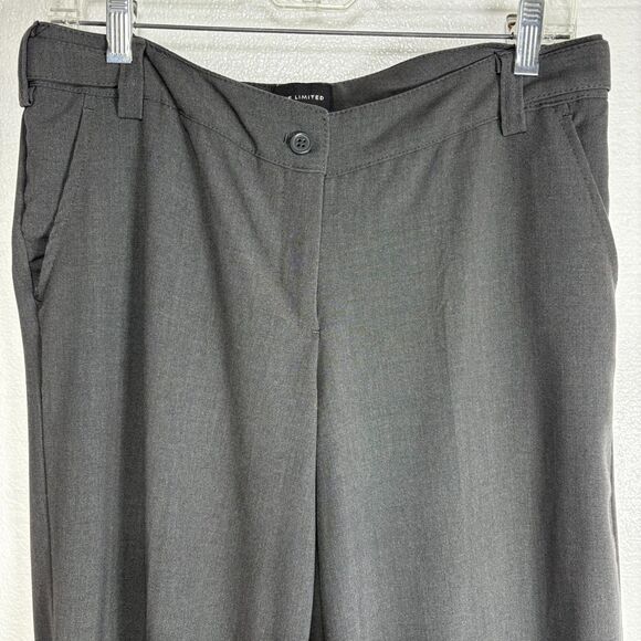 The Limited Drew Fit Womens Dress Pants Side Button Charcoal Gray Size 6 Cuffs - Picture 7 of 8